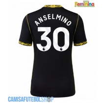 Camisa de time de futebol Chelsea Aaron Anselmino #30 Replicas 2º Equipamento Feminina 2026-27 Manga Curta